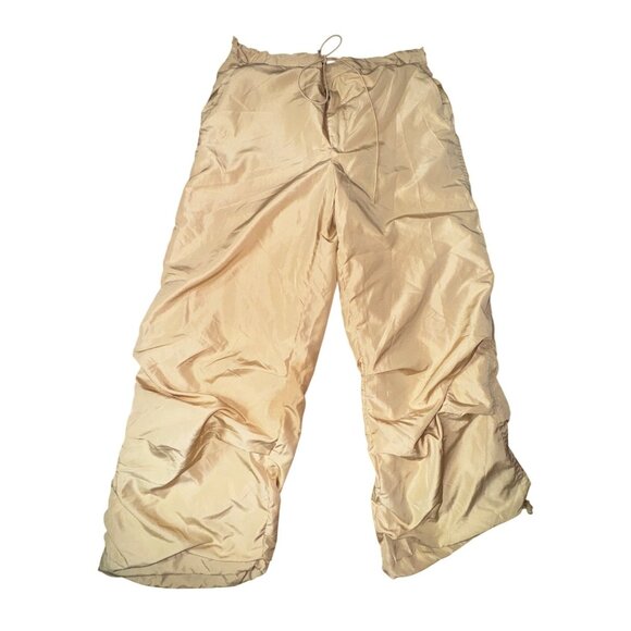 Jolie & Joy Small Beige Y2k Parachute Pants Athleisure Skater Casual Cropped - Picture 1 of 9